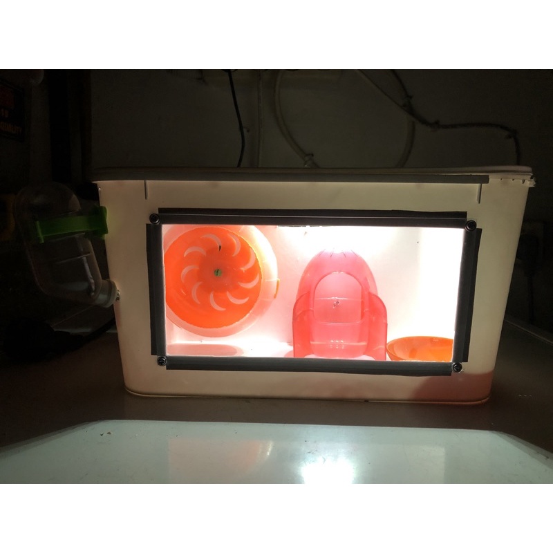 Kandang Hamster/Reptil Rakitan 28,5x15cm (S)-S.roket+LED