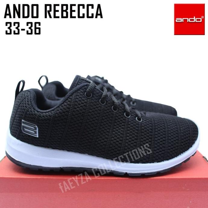 Ando Smp Sepatu Laki Perempuan Sepatu Sd Sekolah Sma Hitam Anak - Anak Kitabersamart