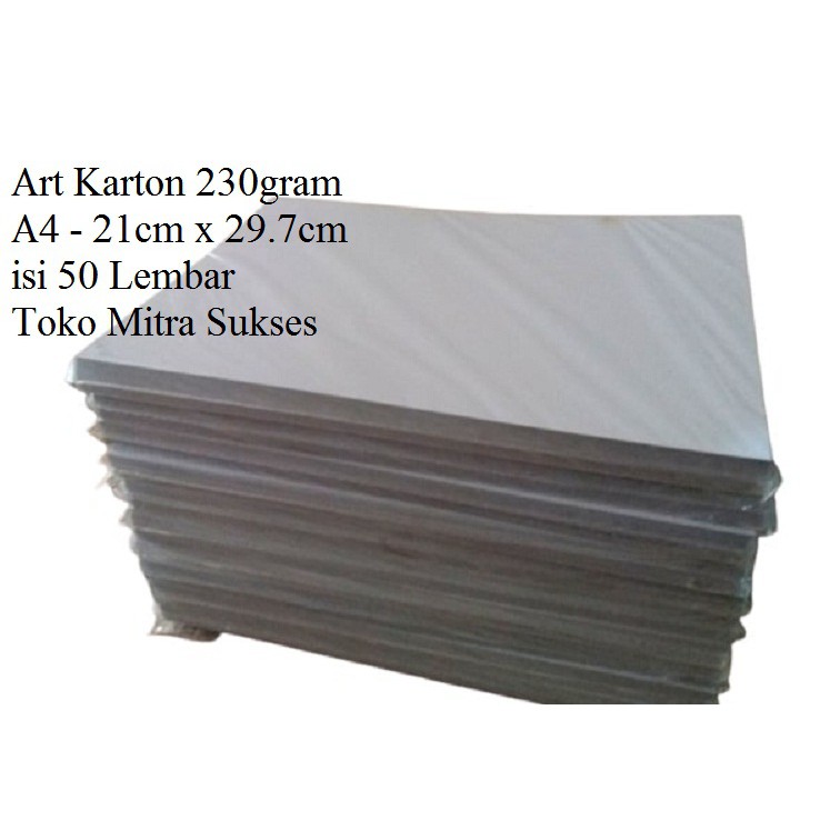 

Kertas Art Karton 230gram A4 isi 50 Lembar