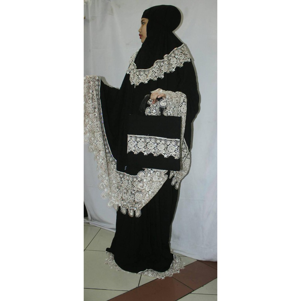 Ori&Terjamin Mukena Rayon Syahrini Hitam