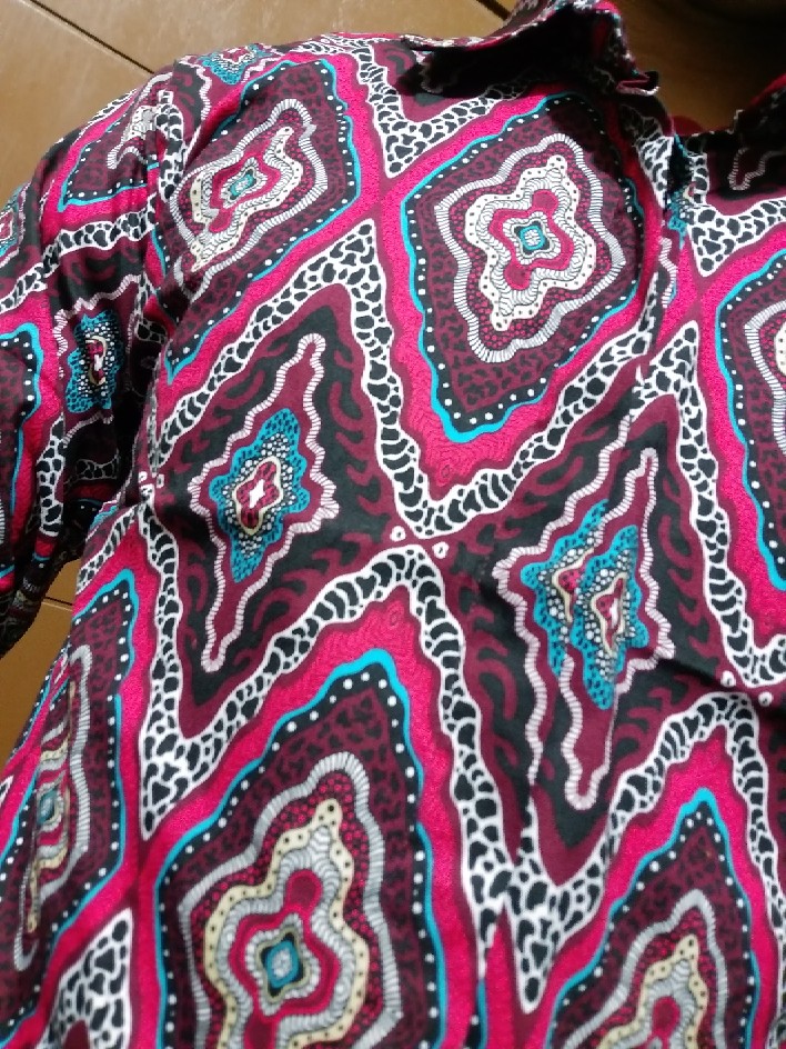 Fortklass Hem Kemeja Batik Pria Mix Lengan Panjang Baju Kerja Formal Kantor Cowok Cowo