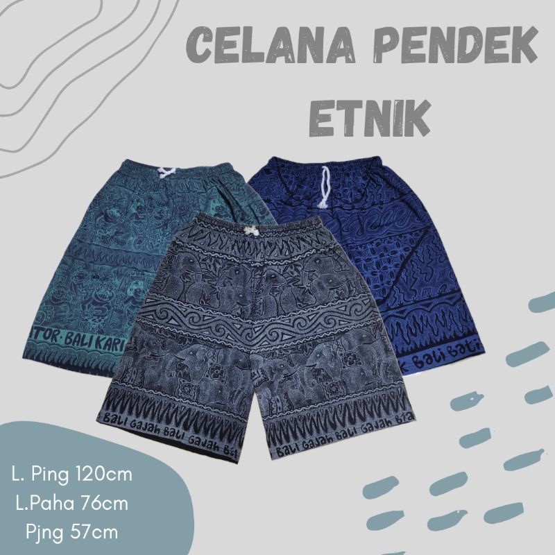 Celana Pendek Pria Jumbo. Celana Etnik Jumbo Bali. Celana XXL