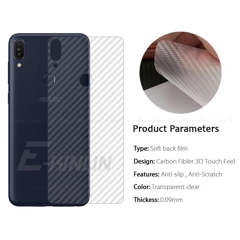 Skin Carbon ASUS ZENFONE MAX M1 M2 MAX PRO M1 M2 antigores belakang Garskin Sticker