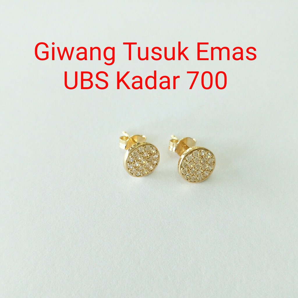 Anting Emas Ubs Kadar 700 Model Anting Tusuk Berat 1 53 Gram Indonesia