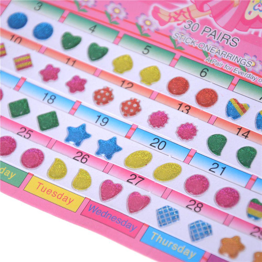 SUYO 2lembar/120 Pcs Stiker Hadiah Kristal Anak-Anak Gadis Pesta Perhiasan Tahan Air Kartun Hadiah Mainan