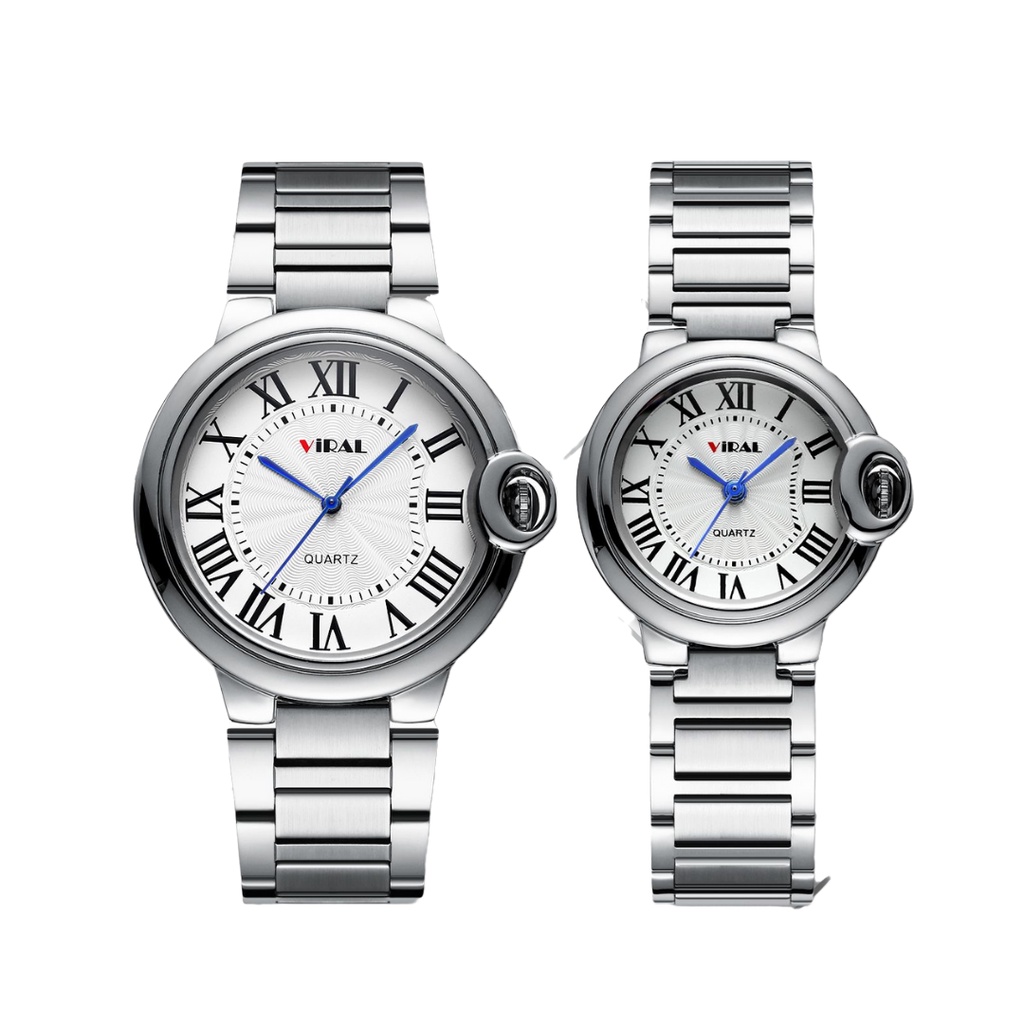 JAM TANGAN RANTAI VIRAL 2085 ANTI AIR COUPLE PASANGAN WANITA PRIA CEWEK COWOK