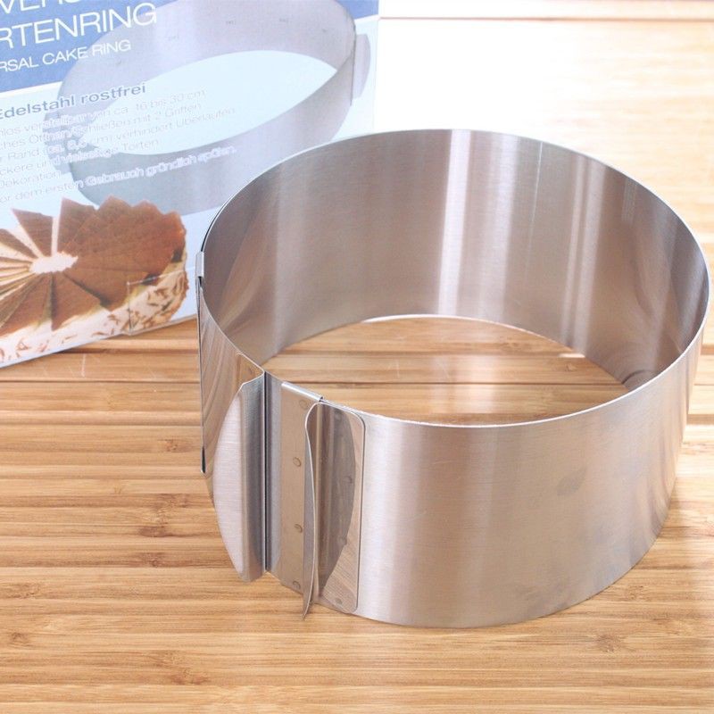 MOUSSE RING Stainless Steel / Adjustable Round Cake Mold / Cetakan Bulat Loyang Kue