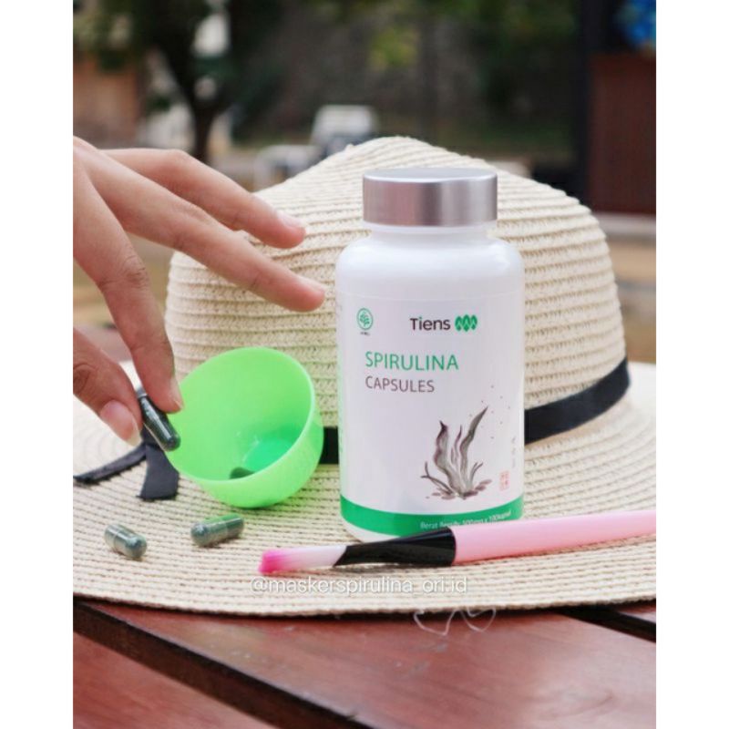 Masker Spirulina ORI Tiens Gratis mangkuk dan kuas testimoni asli
