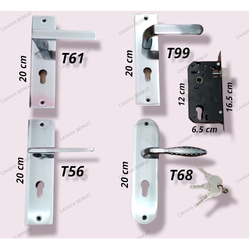 Handle Kunci Pintu / Pegangan Ukuran Tanggung Sedang PROMO TERMURAH