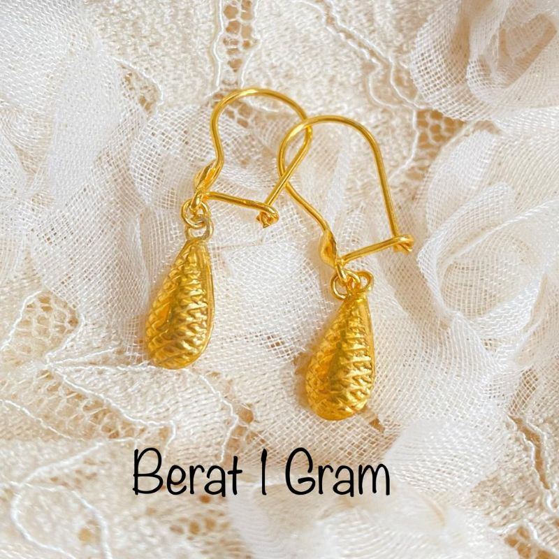 Anting Emas Muda Dewasa Kait Labu 1 Gram