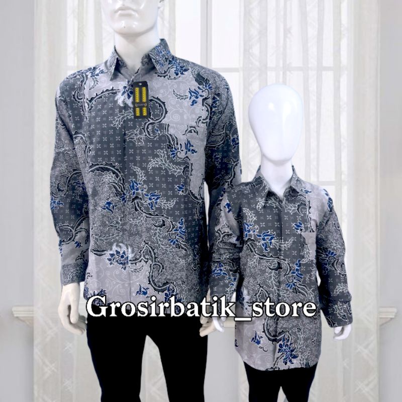 BAJU BATIK COUPLE AYAH DAN ANAK PREMIUM katun furing motif kekinian