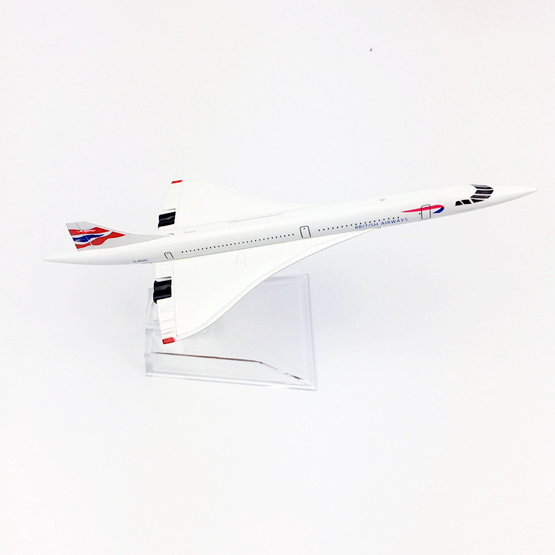 Miniatur Diecast Pesawat Terbang Air France Concorde Bahan Metal Skala 1 / 400