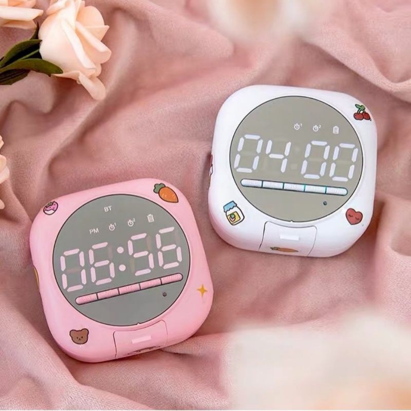 Mini Bluetooth Speaker With Alarm Clock + Radio