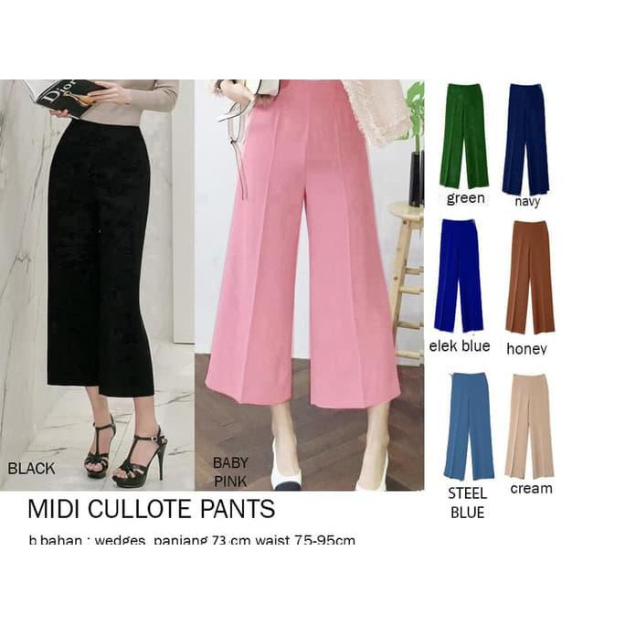 Midi Kulot Pants / Celana Midi Kulot