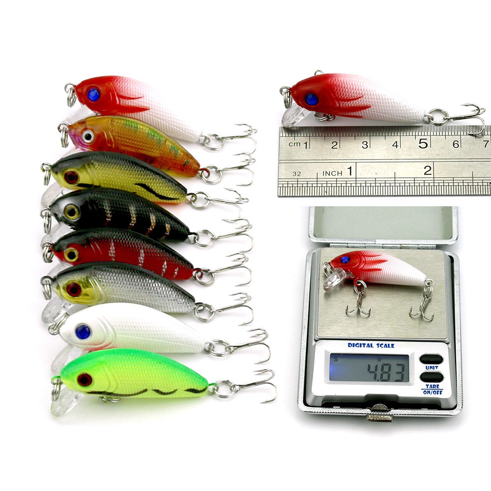 HENGJIA 56 Buah Set Minnow Crankbait Umpan Pancing Ikan Swimbait Fishing Lure Memancing Peralatan
