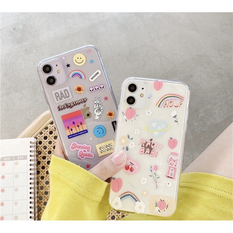 

Soft case with cute fresh label sticker iphone