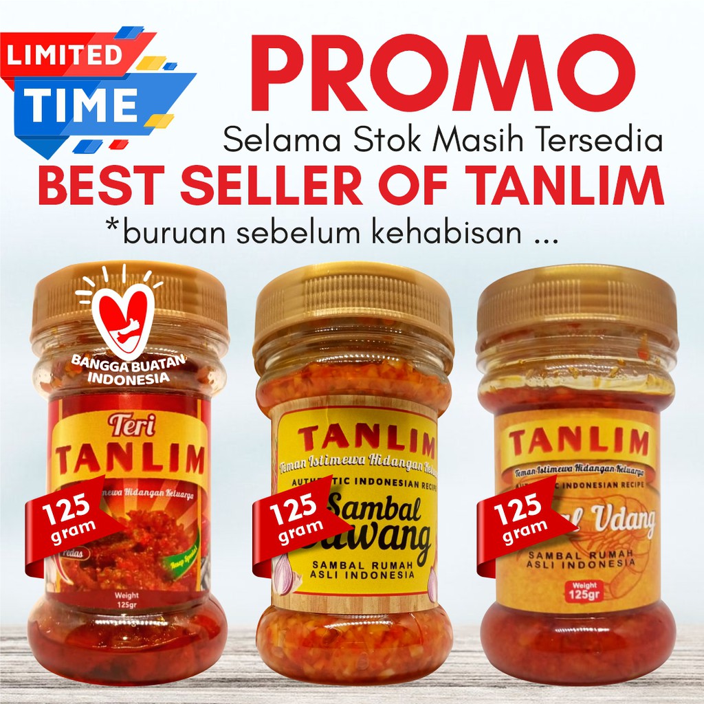 Sambal Sambel Tanlim Khas Surabaya ( Promo 3 Pcs )