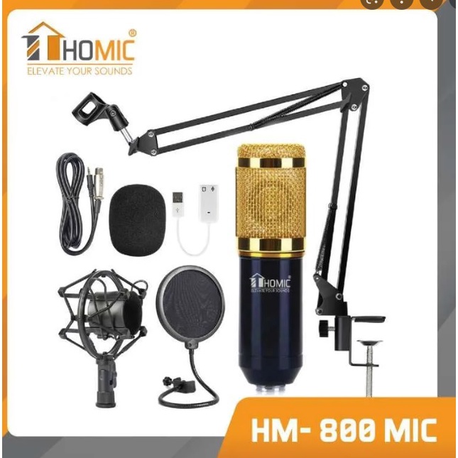 Mic Podcast / Mic Ricording Homic HM 800 (KHUSUS JNE/DLL)