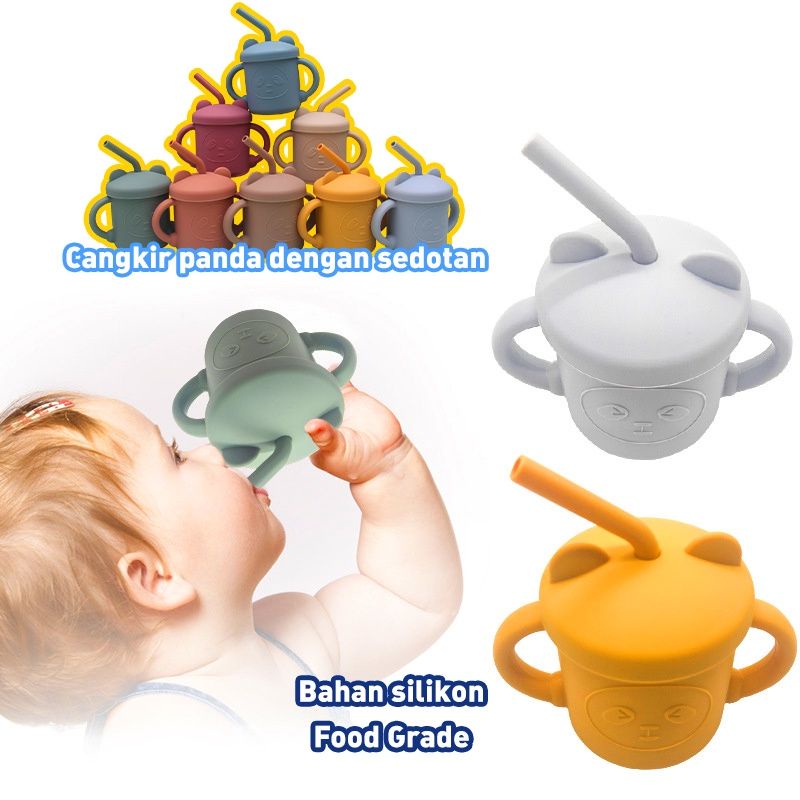 Baby Training Cup Gelas Bayi Silicone Silikon Botol sedotan anak