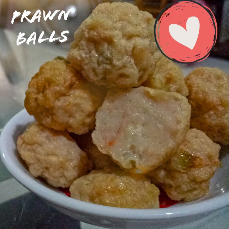 

Shanghai_dome~bola udang/ he wan / prawn balls homemade