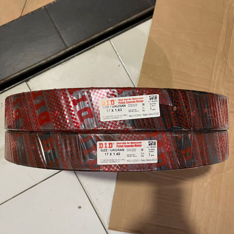 Velg did hitam ring 17 ukuran 140 dan 160 sepasang