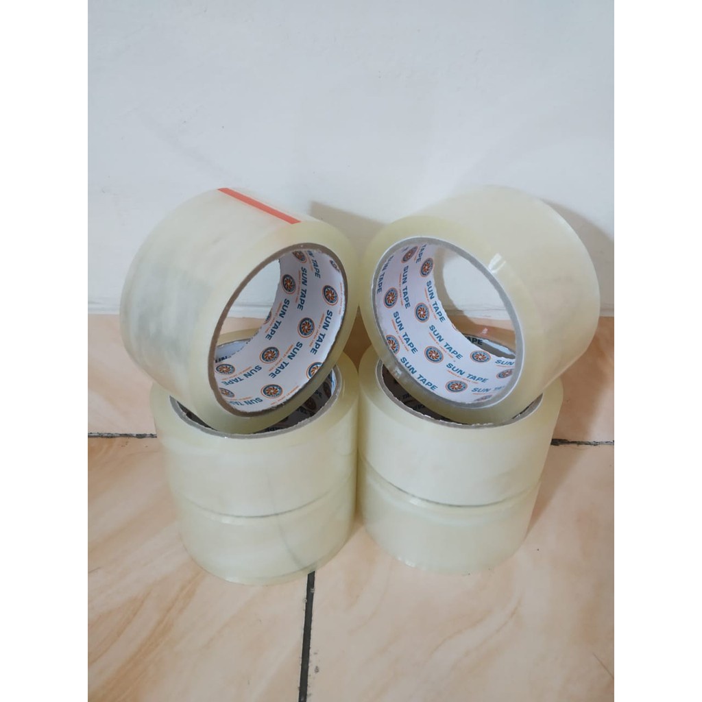 

Lakban 2 inchi Bening Solasi Perekat Plastik Tape 72 yard