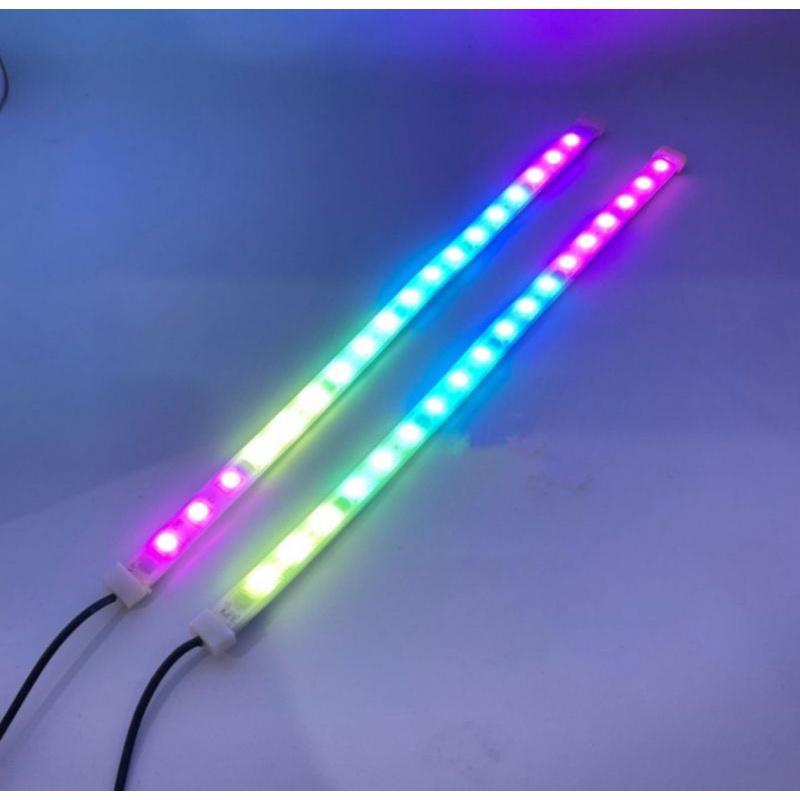 LAMPU ALIS LED SLIM FLEKSIBEL RGB 30CM 60CM LAMPU AURORA GEPENG BISA BUAT MOTOR MOBIL DC-12 Volt