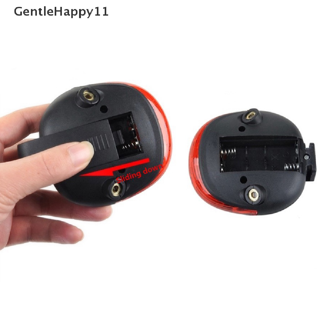 Gentlehappy 2laser+5led Belakang Bersepeda Sepeda Sepeda Sepeda Ekor Peringatan Keselamatan Kedip Lampu Cahaya