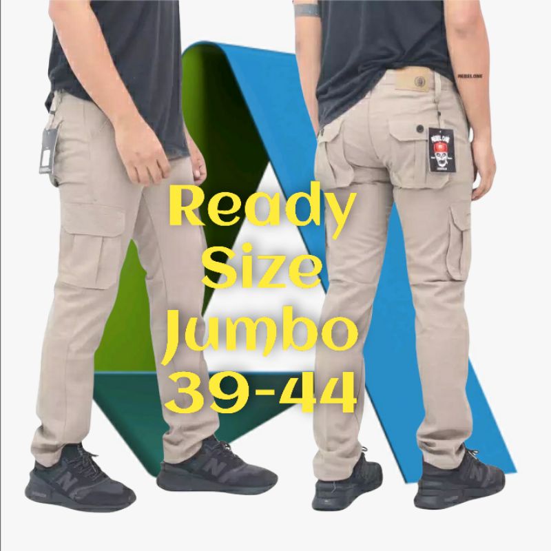 CELANA CHINO MODEL CARGO PANJANG BAHAN KATUN STRETCH/MELAR