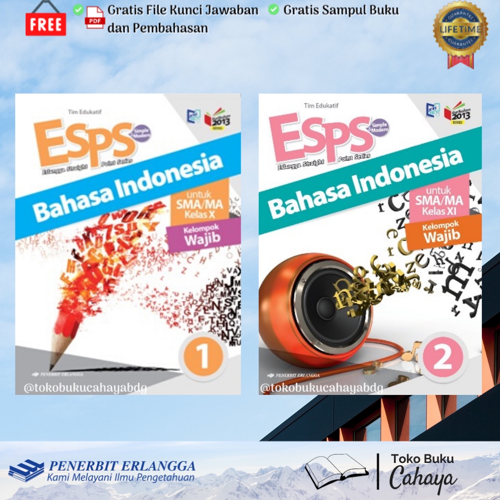 Jual BUKU ESPS BAHASA INDONESIA SMA KELAS 10 11 WAJIB Erlangga 100% ...