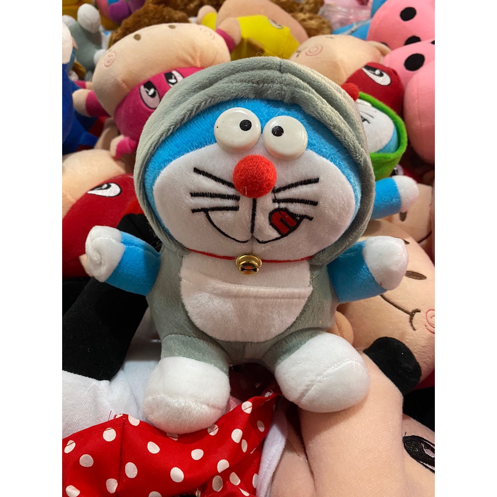 boneka doraemon mini lucu pake hoodie//boneka doraemon //boneka lucu//boneka murah