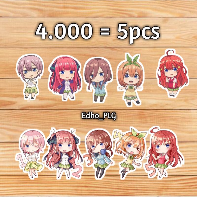 

Stiker anime Gotoubun no hanayome / Stiker anime go toubun no hanayome