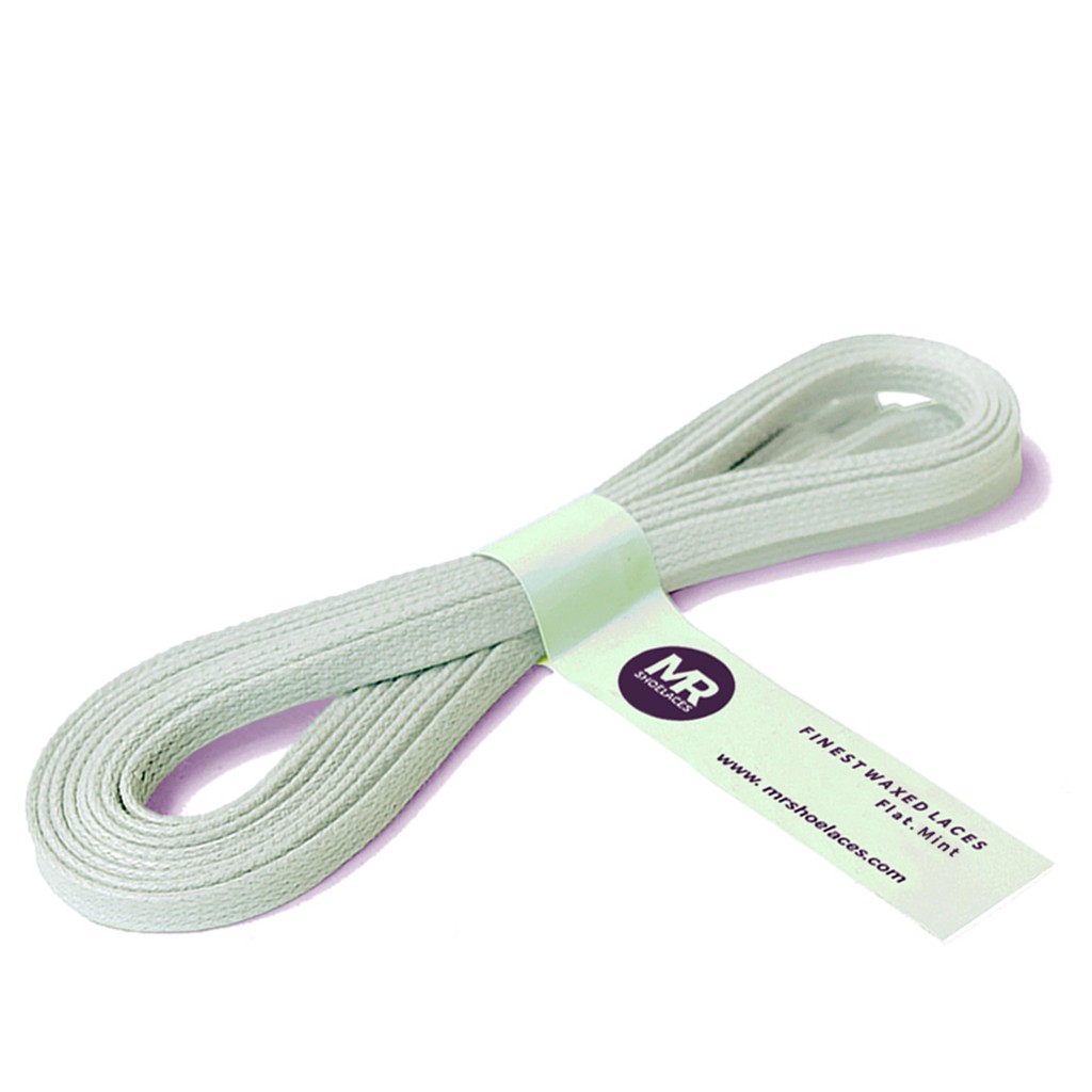 MR Shoelaces FA13 Mint - Tali Sepatu Lilin 5mm Gepeng Flat Pipih (Waxed Laces) 90cm 100cm 120cm 150cm 200cm - Premium Shoelace