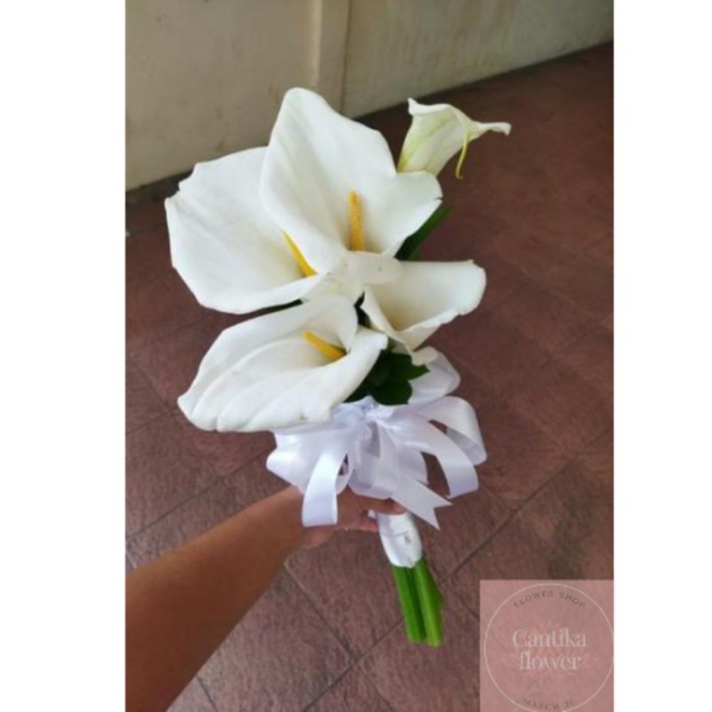 wedding hand bouquet asli fresh cantik untuk hiasi nikahan anda