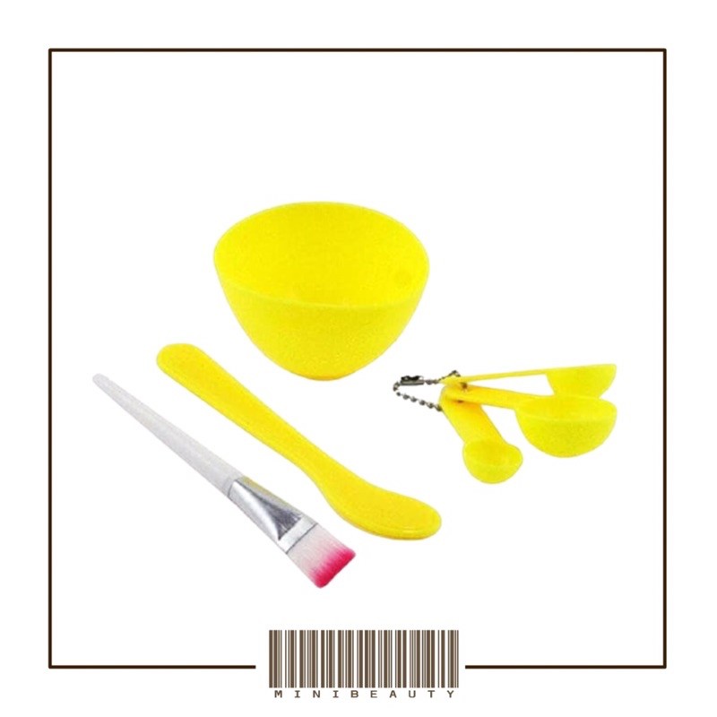 mangkok masker spatula sendok dan kuas 4in1