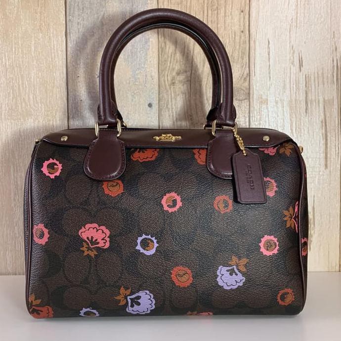 ☛☛ NEGO TAS SELEMPANG WANITA REMAJA☛☛ TAS COACH BENNET FLORAL SIGN MAHO AUTHENTIC ASLI