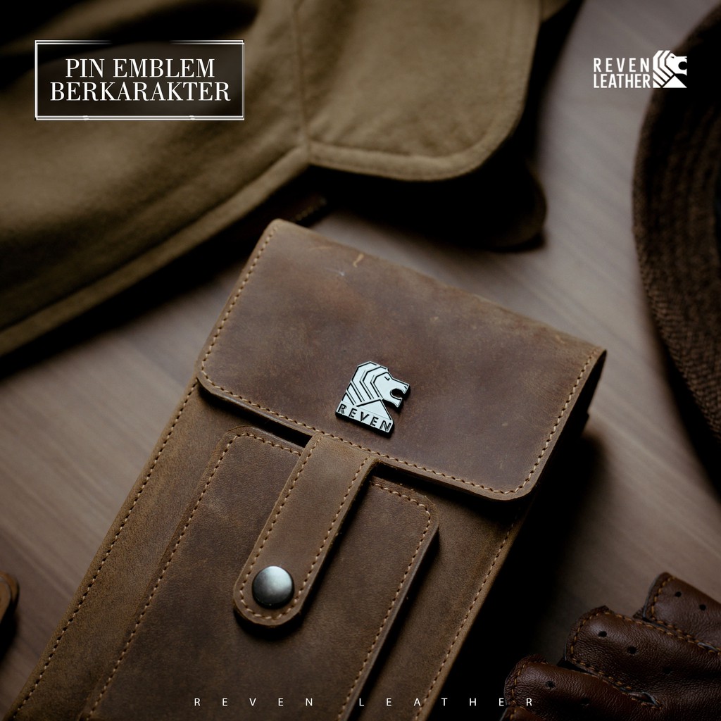 Tas Selempang Pria Wanita Tas Slempang Minibag Smartphone Bag Kulit Asli Cowok Mini Bag Sling Bag Slingbag Pria Wanita Multifungsi Muat HP dan Dompet Mustang Series SmartphoneBag