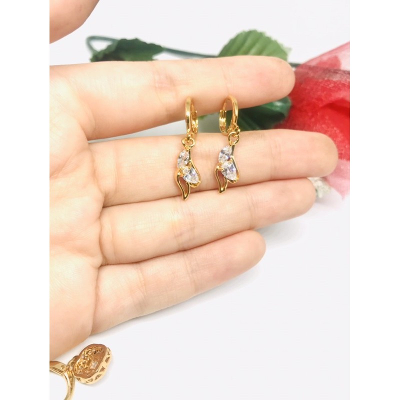 anting jepit permata emas