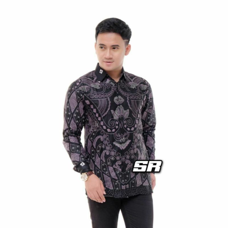 SIZE M L XL XXL KEMEJA BATIK PRIA LENGAN PANJANG MURAH