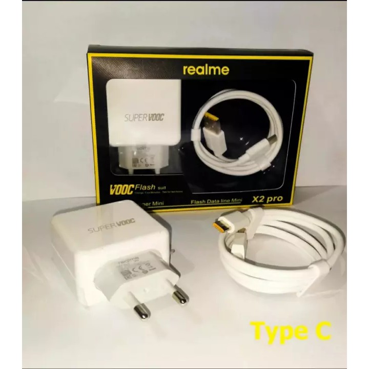 Charger Realme X2pro Tipe C Supervooc casan super vooc original fast charging 5 pro 6 pro c2 3 pro