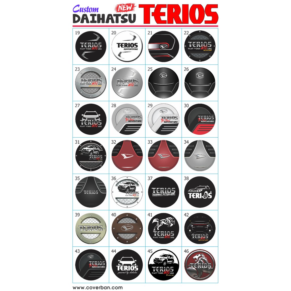 Coverban Rush Terios Katana Escudo Vitara  original sarung penutup ban serep terbaru