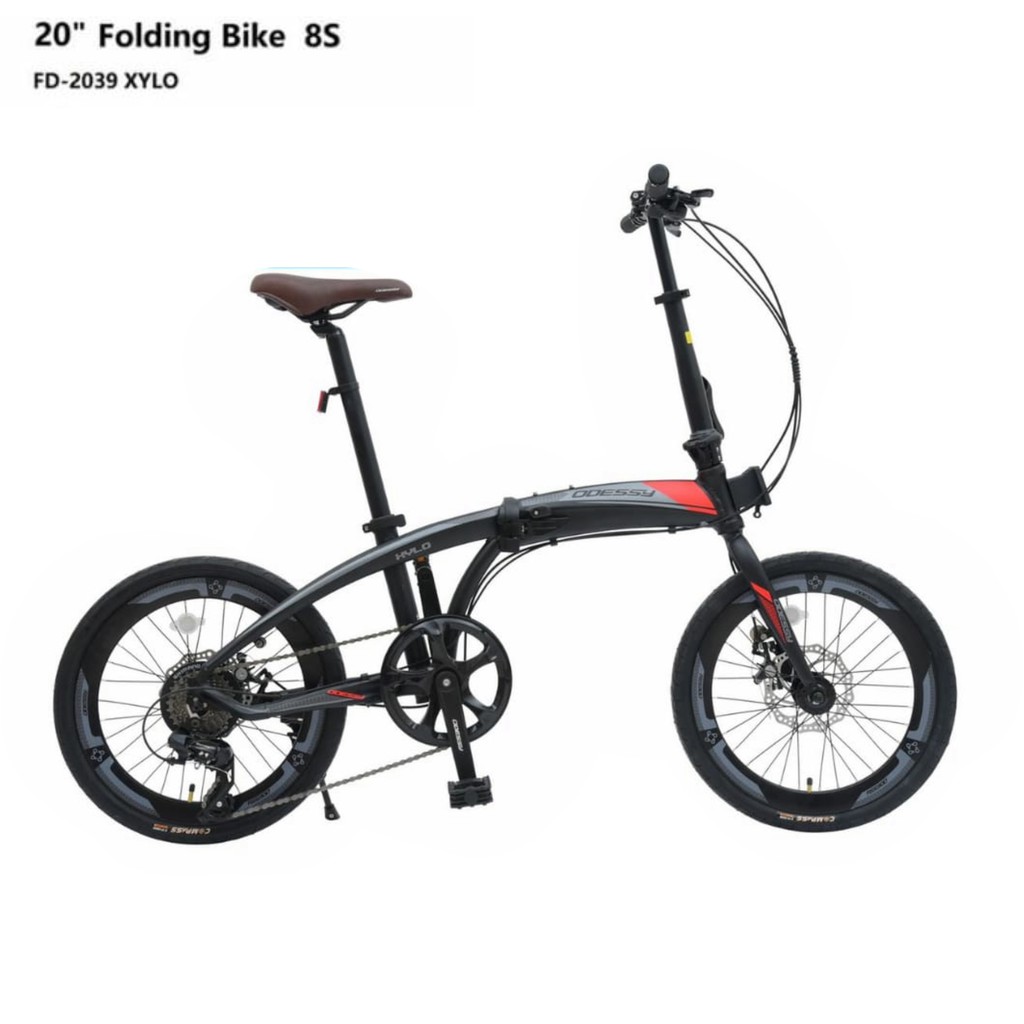 SEPEDA LIPAT ODESSY 20" FD-2039 XYLO 8S BLACK-RED