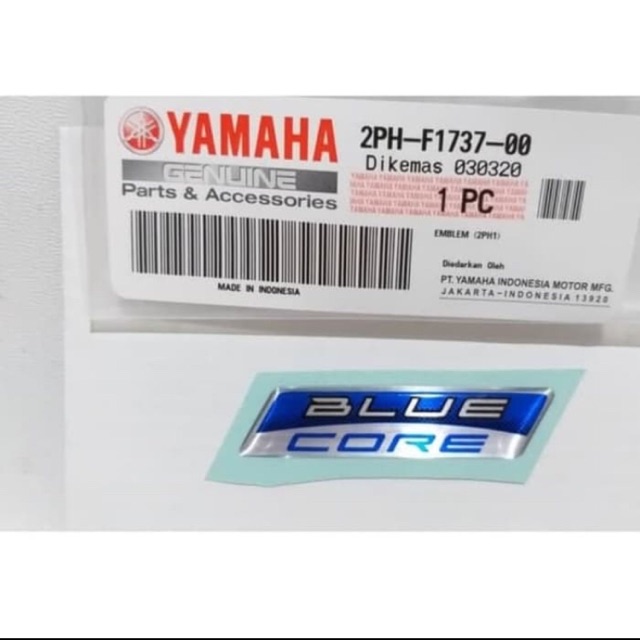 EMBLEM LOGO BLUE CORE ASLI ORI YAMAHA 2PH F1737 00
