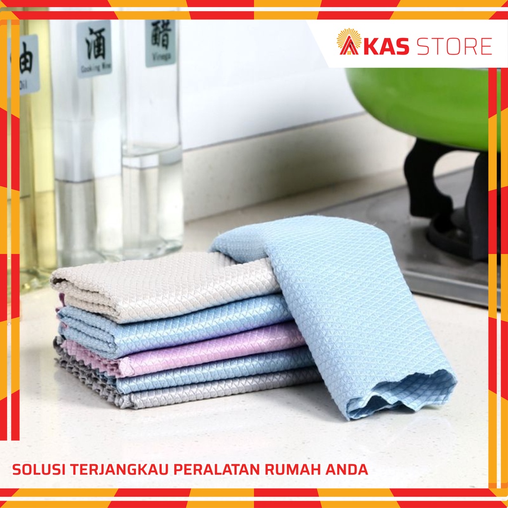 Kain Lap Serbaguna Piring Microfiber/ Handuk Dapur Kain Pembersih Lap / Serbet Dapur Kitchen Towel /