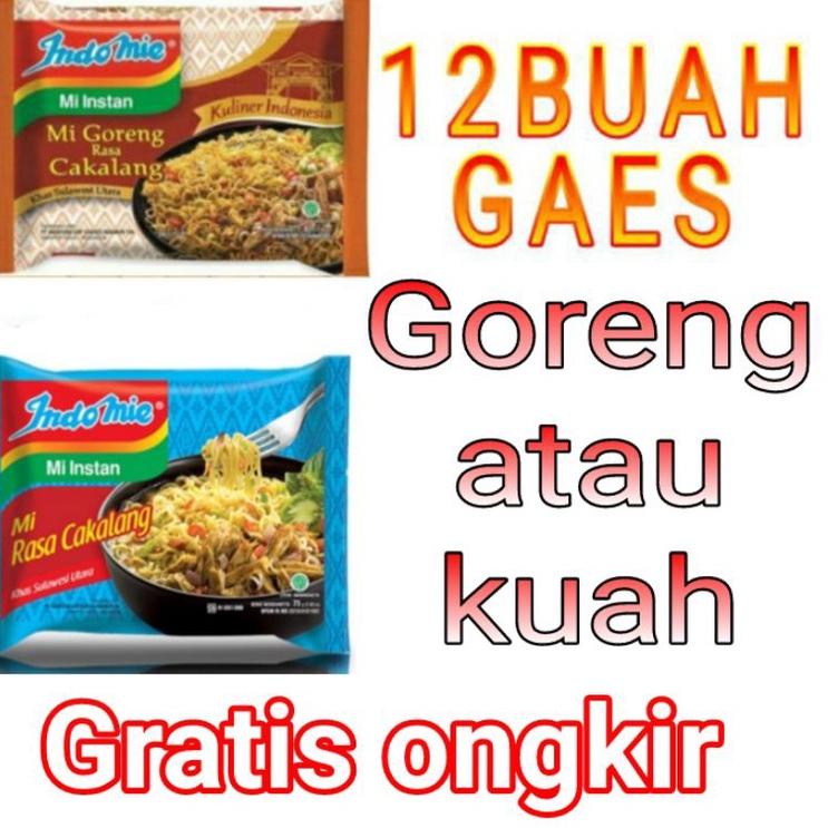 

Laku Keras--Indomie Cakalang GORENG Mie Instan 12 buah