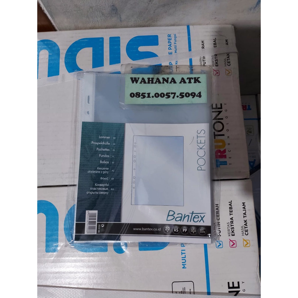 

sheet protector A5 bantex 2032 - 20 lembar