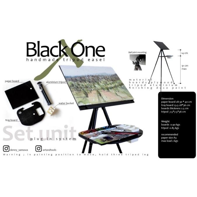 

,,,,,,,] Black One handmade easel tripod