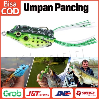 1Pcs 8g/5cm Soft Umpan Pancing Frog Fishing Lure Swimbait dengan Kail Ganda Bentuk Kodok Buatan