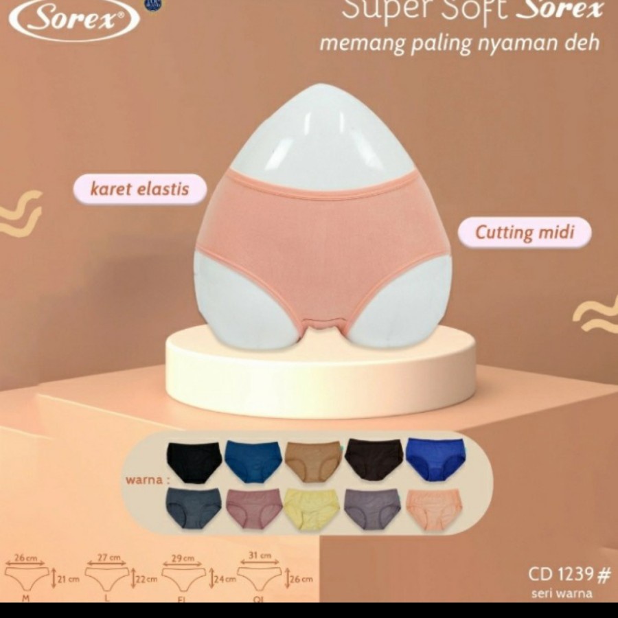 CELANA DALAM WANITA SOREX 1257 MINI 1239 MIDI SUPER SOFT