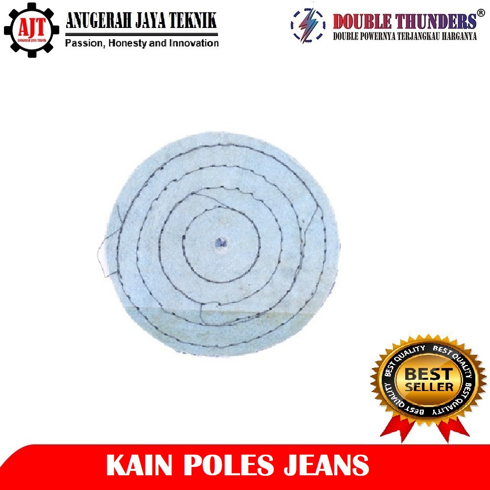 Kain Poles Jeans 6 inch ( Tebal )